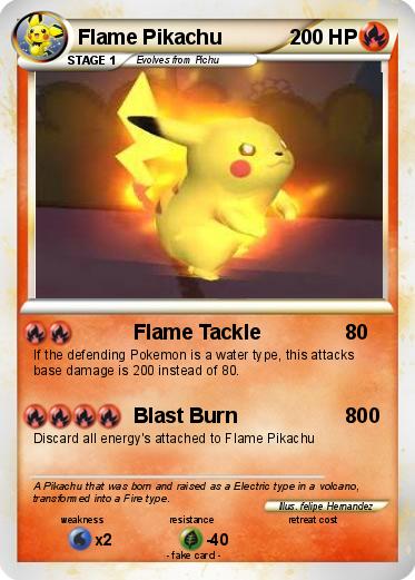 Pokemon Flame Pikachu