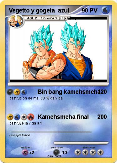 Pokemon Vegetto y gogeta  azul