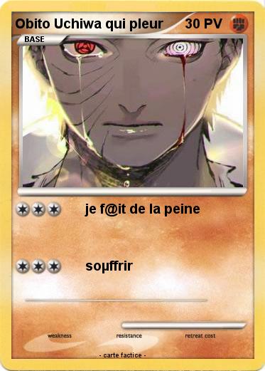 Pokemon Obito Uchiwa qui pleur