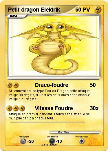 Pokemon Petit dragon Elektrik
