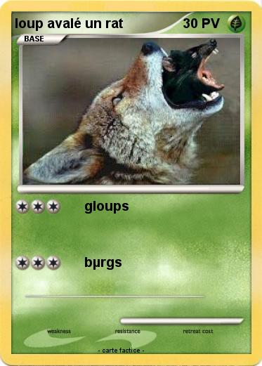 Pokemon loup avalé un rat