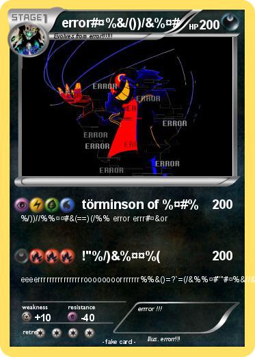 Pokemon error#¤%&/())/&%¤#