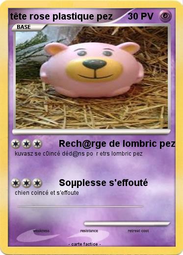 Pokemon tête rose plastique pez