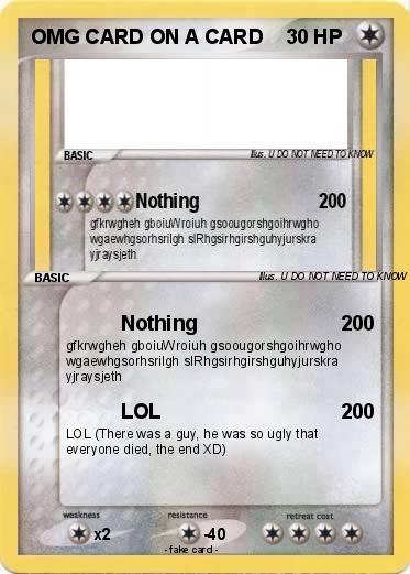 Pokemon OMG CARD ON A CARD