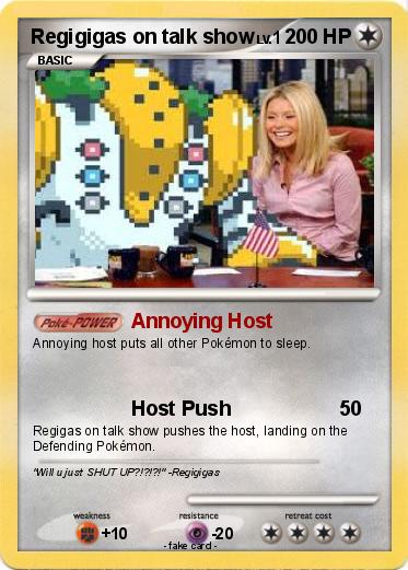 Pokemon Regigigas on talk show