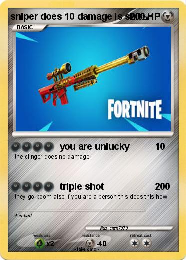 Pokemon sniper does 10 damage is shit