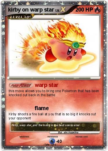 Pokemon kirby on warp star
