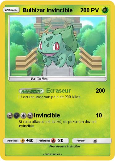 Pokemon Bulbizar Invincible