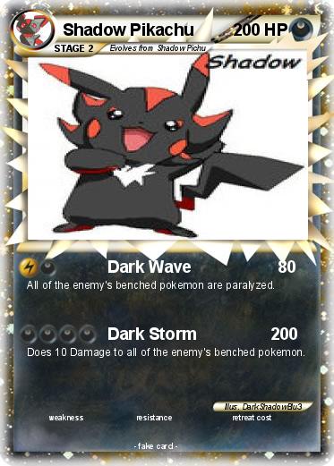 Pokemon Shadow Pikachu