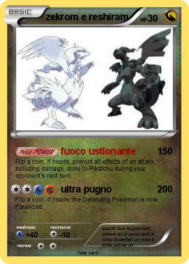 Pokemon zekrom e reshiram