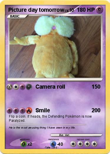 Pokemon Picture day tomorrow