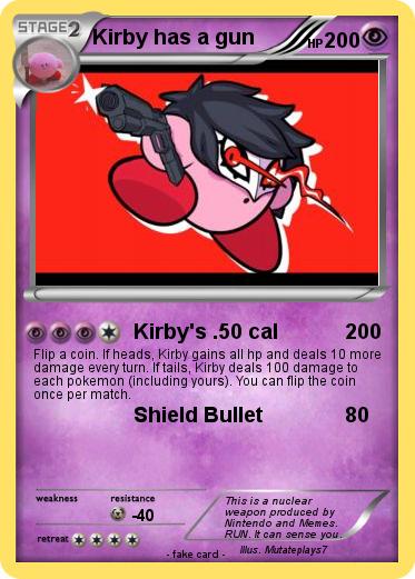 Pokemon Kirby has a gun