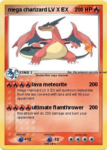 Pokemon mega charizard LV X EX