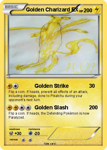 Pokemon Golden Charizard EX