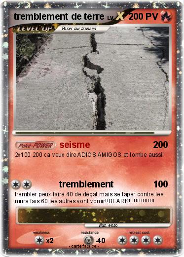 Pokemon tremblement de terre