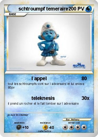 Pokemon schtroumpf temeraire