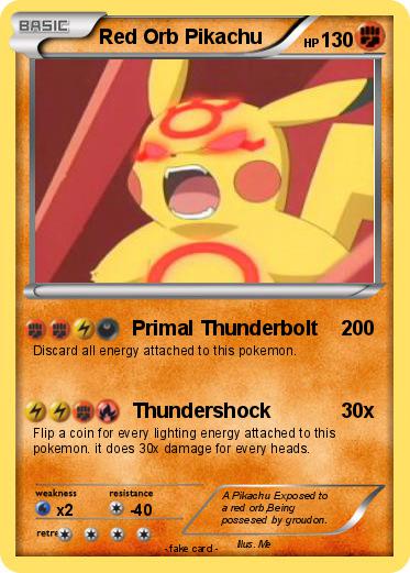 Pokemon Red Orb Pikachu