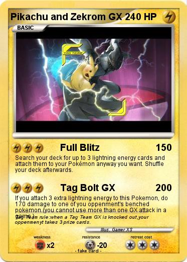 Pokemon Pikachu and Zekrom GX 2