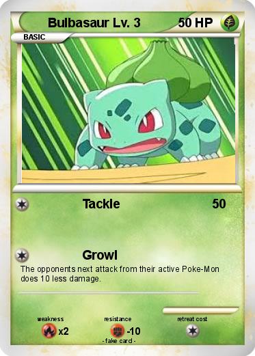 Pokemon Bulbasaur Lv. 3