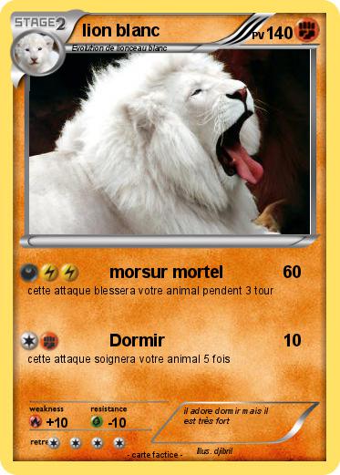 Pokemon lion blanc