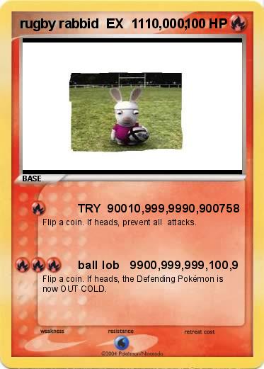 Pokemon rugby rabbid  EX  1110,000,