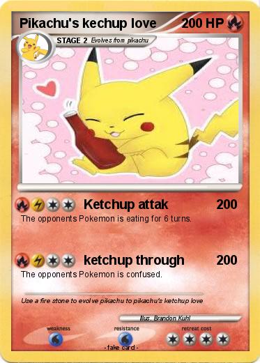 Pokemon Pikachu's kechup love