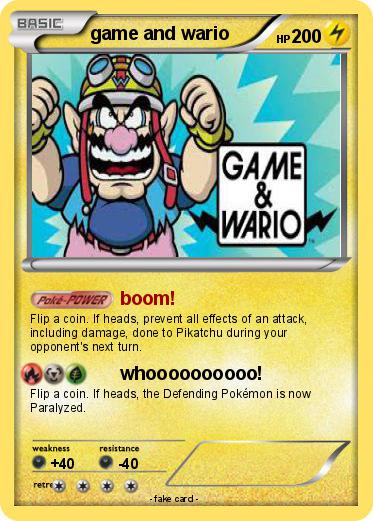 Pokemon game and wario