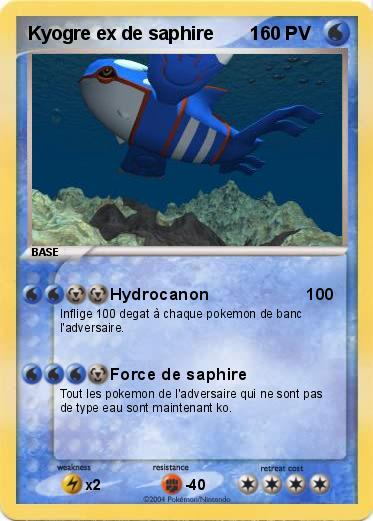 Pokemon Kyogre ex de saphire       1 