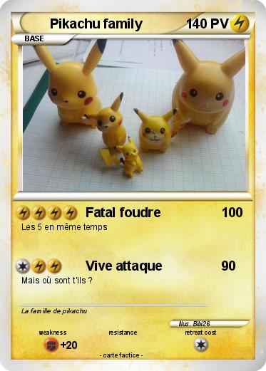 Pokemon Pikachu family