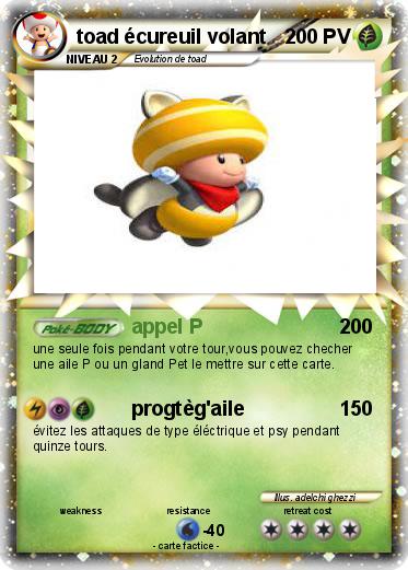 Pokemon toad écureuil volant