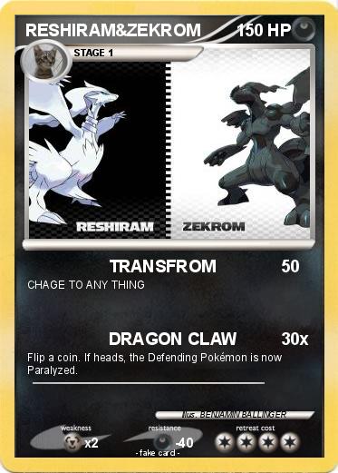 Pokemon RESHIRAM&ZEKROM