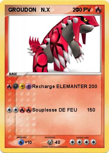 Pokemon GROUDON   N.X               20