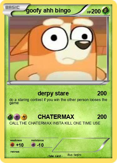 Pokemon goofy ahh bingo