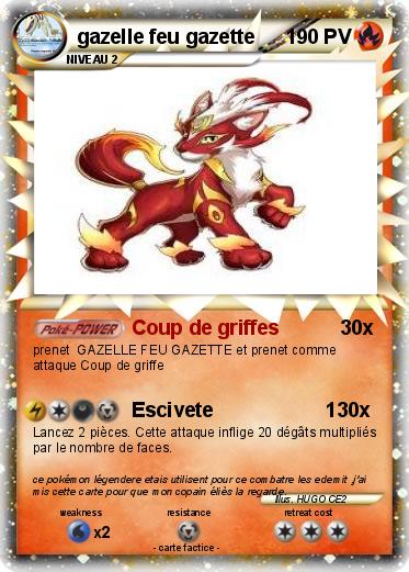 Pokemon gazelle feu gazette