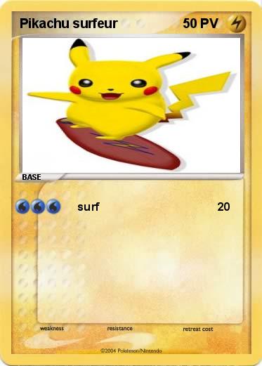 Pokemon Pikachu surfeur