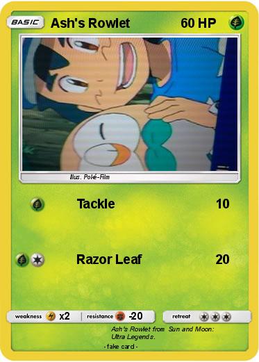 Pokemon Ash's Rowlet