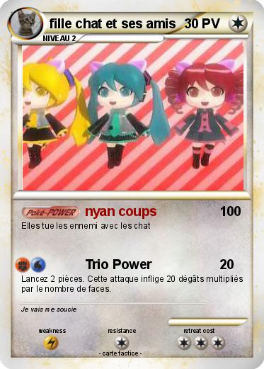 Pokemon fille chat et ses amis