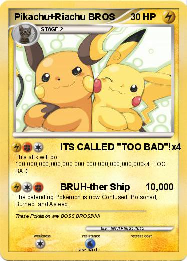 Pokemon Pikachu+Riachu BROS