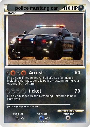 Pokemon police mustang car