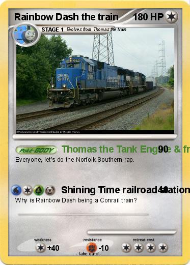 Pokemon Rainbow Dash the train