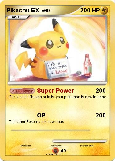 Pokemon Pikachu EX