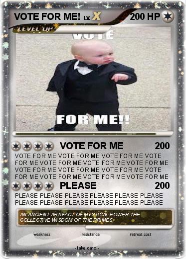 Pokemon VOTE FOR ME!