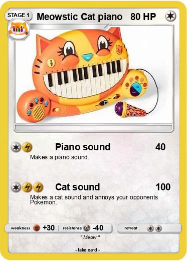Pokemon Meowstic Cat piano