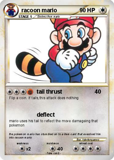 Pokemon racoon mario