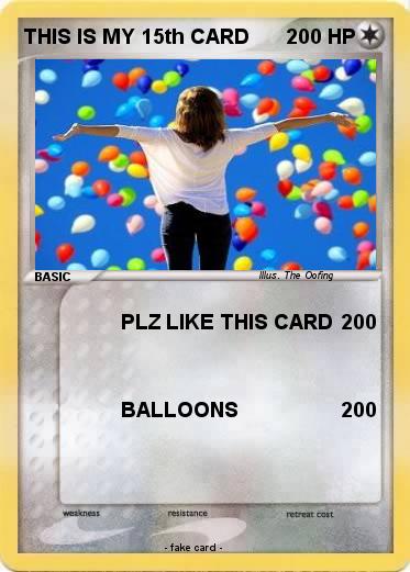 Pokemon THIS IS MY 15th CARD