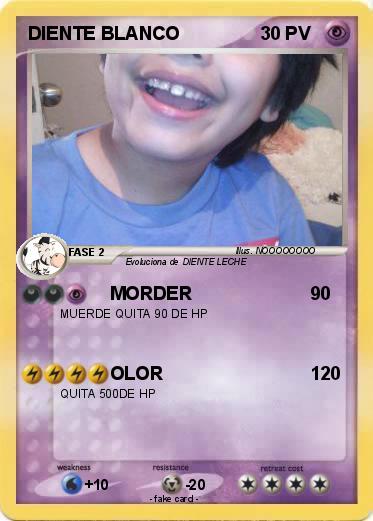 Pokemon DIENTE BLANCO