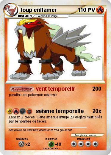 Pokemon loup enflamer