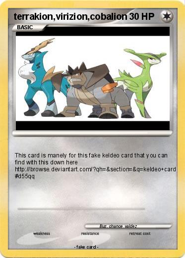 Pokemon terrakion,virizion,cobalion