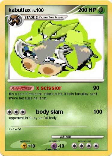 Pokémon kabutlax - x scissior - My Pokemon Card