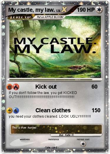 Pokemon My castle, my law.